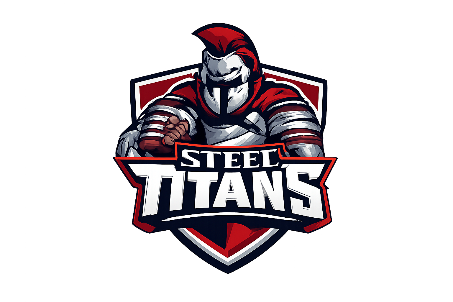 Steel Titans football helmet logo